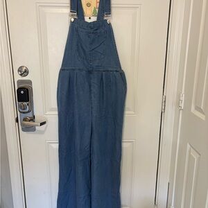 Blue Denim Wide Leg Women’s Overalls